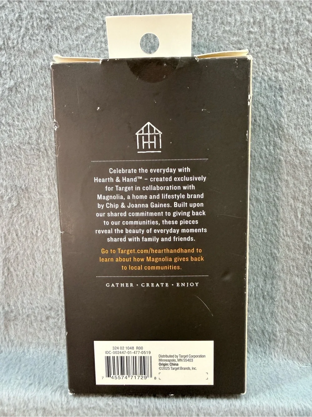 Hearth & Hand - Black Shower Curtain & Liner Hooks